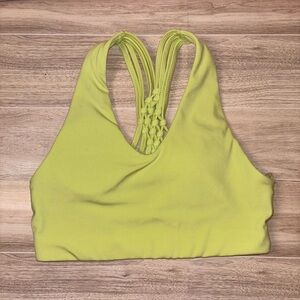 Aerie Lime Green Braided Strap Sports Bra